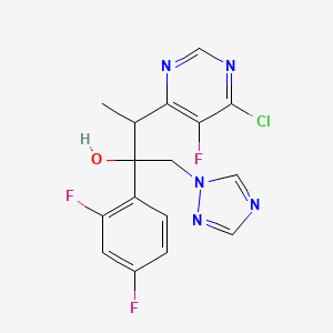 3-(6-Chloro-5-fluoropyrimidin-4-YL)-2-(2,4-difluorophenyl)-1-[1,2,4]triazol-1-YL-butan-2-OL