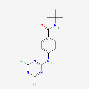 4-[(4,6-Dichloro-1,3,5-triazin-2-yl)amino]-N-(1,1-dimethylethyl)benzamide