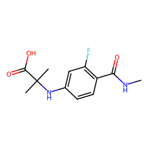 N-[3-Fluoro-4-[(methylamino)carbonyl]phenyl]-2-methylalanine 