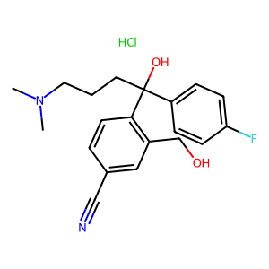 	4-[4-(Dimethylamino)-1-(4-fluorophenyl)-1-hydroxybutyl]-3-(hydroxymethyl)benzonitrile hydrochloride