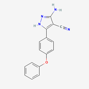 3-amino-5-(4-phenoxyphenyl)-1H-pyrazole-4-carbonitrile